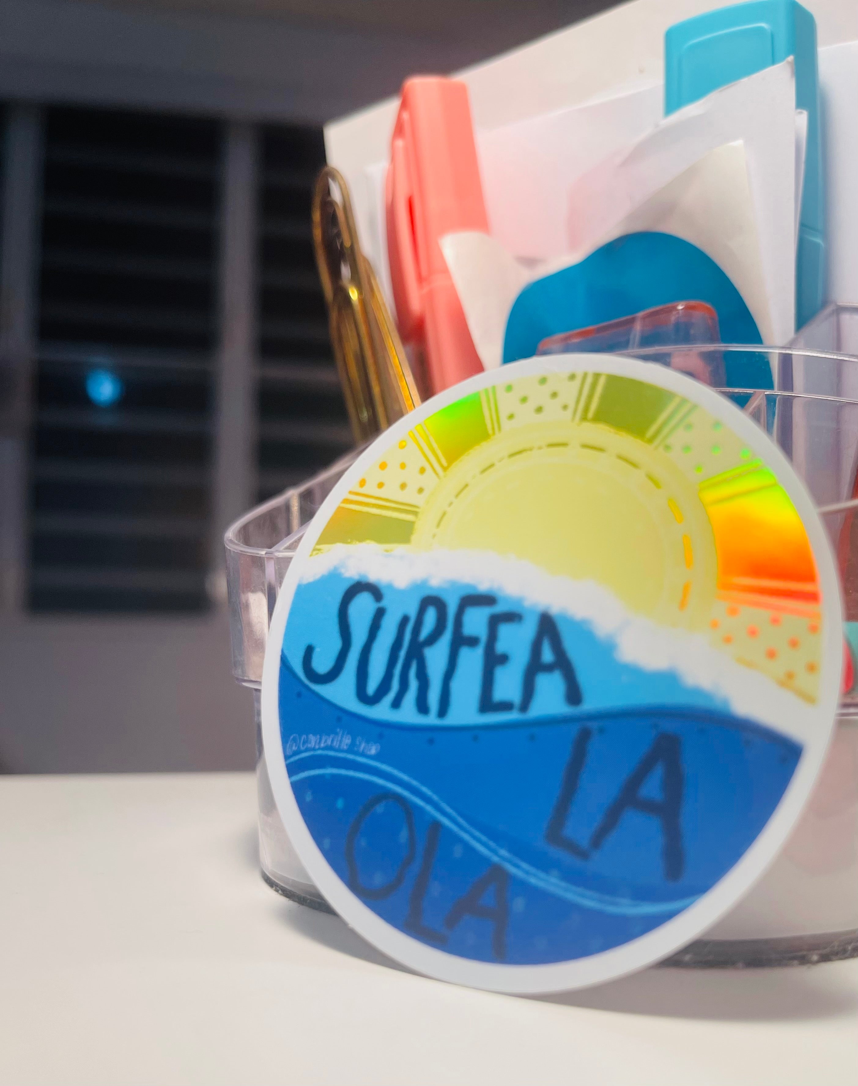 Surfea la Ola - premium sticker